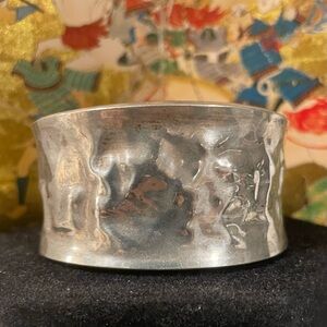 Sterling Silver Hammered Cuff Bracelet